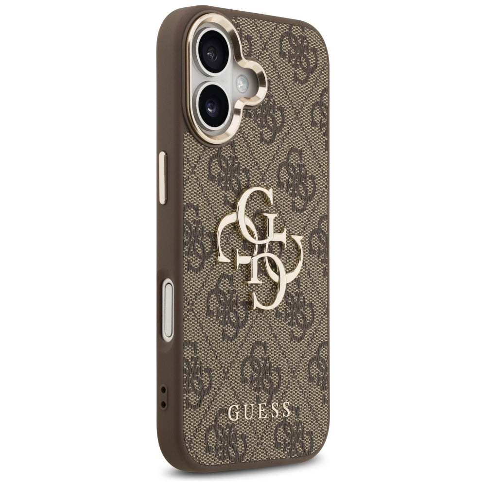 Funda para Apple iPhone 17, Guess, Big 4G Logo Classic, Marrón Dorado