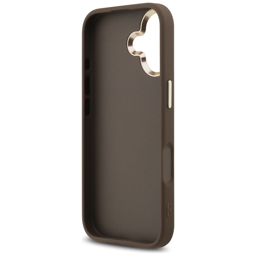 Funda para Apple iPhone 17, Guess, Big 4G Logo Classic, Marrón Dorado
