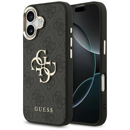 Funda para Apple iPhone 17, Guess, Big 4G Logo Classic, Negra Dorada
