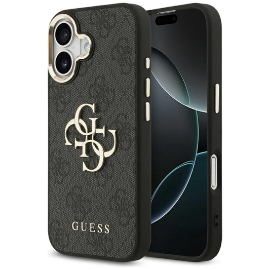 Funda para Apple iPhone 17, Guess, Big 4G Logo Classic, Negra Dorada