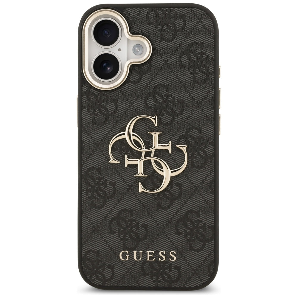 Funda para Apple iPhone 17, Guess, Big 4G Logo Classic, Negra Dorada