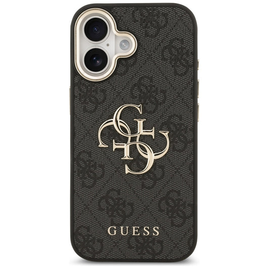 Funda para Apple iPhone 17, Guess, Big 4G Logo Classic, Negra Dorada