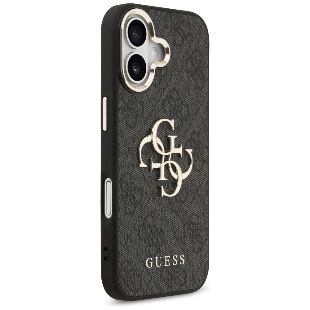 Funda para Apple iPhone 17, Guess, Big 4G Logo Classic, Negra Dorada