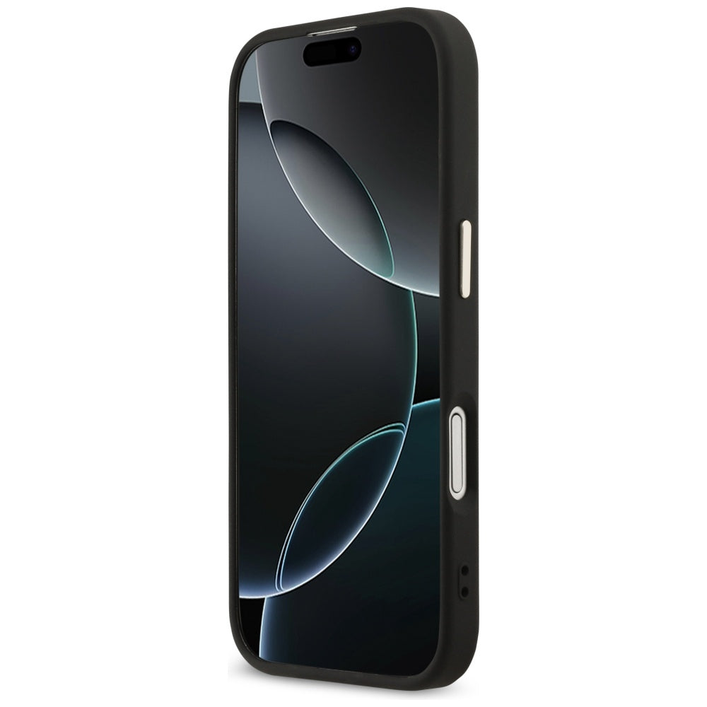 Funda para Apple iPhone 17, Guess, Big 4G Logo Classic, Negra Dorada