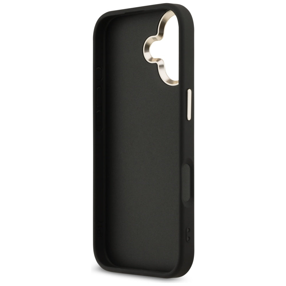 Funda para Apple iPhone 17, Guess, Big 4G Logo Classic, Negra Dorada
