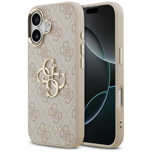 Funda para Apple iPhone 17, Guess, Big 4G Logo Classic, Rosa Dorado