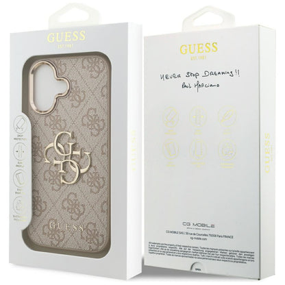 Funda para Apple iPhone 17, Guess, Big 4G Logo Classic, Rosa Dorado