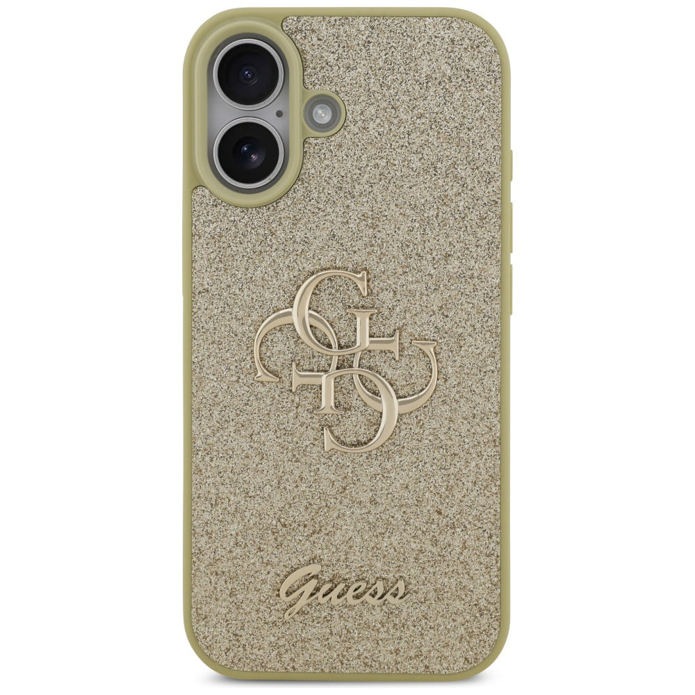Funda para Apple iPhone 17, Guess, Fixed Glitter Big 4G, Dorada
