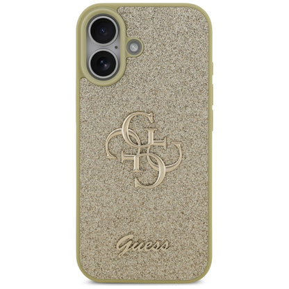 Funda para Apple iPhone 17, Guess, Fixed Glitter Big 4G, Dorada