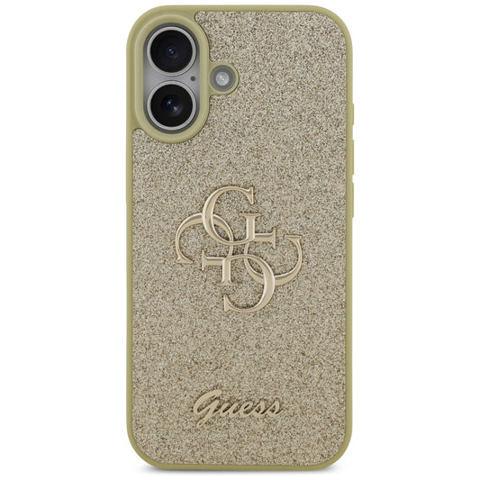 Funda para Apple iPhone 17, Guess, Fixed Glitter Big 4G, Dorada