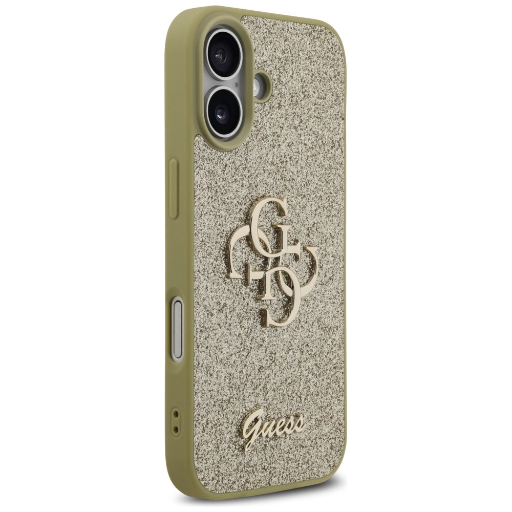 Funda para Apple iPhone 17, Guess, Fixed Glitter Big 4G, Dorada