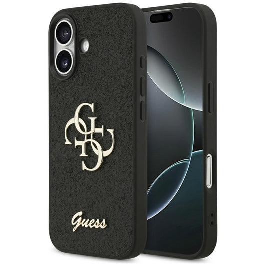 Funda para Apple iPhone 17, Guess, Fixed Glitter Big 4G, Negra