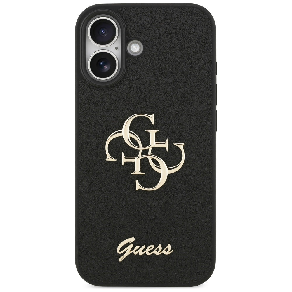 Funda para Apple iPhone 17, Guess, Fixed Glitter Big 4G, Negra