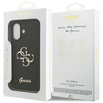 Funda para Apple iPhone 17, Guess, Fixed Glitter Big 4G, Negra