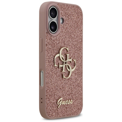Funda para Apple iPhone 17, Guess, Fixed Glitter Big 4G, Rosa