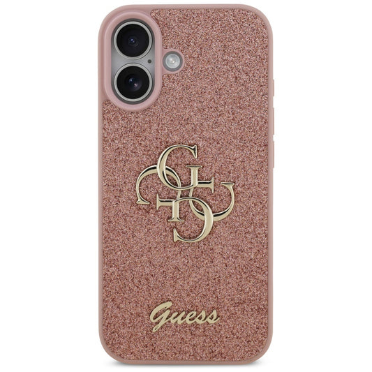 Funda para Apple iPhone 17, Guess, Fixed Glitter Big 4G, Rosa