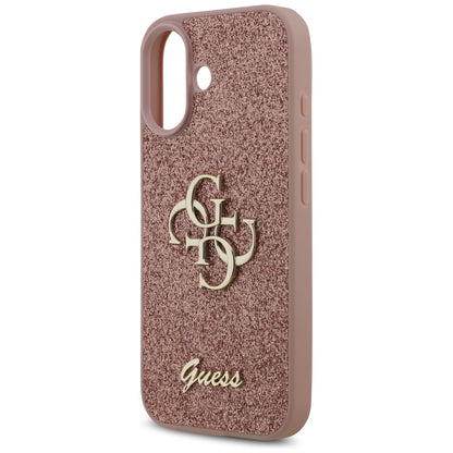Funda para Apple iPhone 17, Guess, Fixed Glitter Big 4G, Rosa