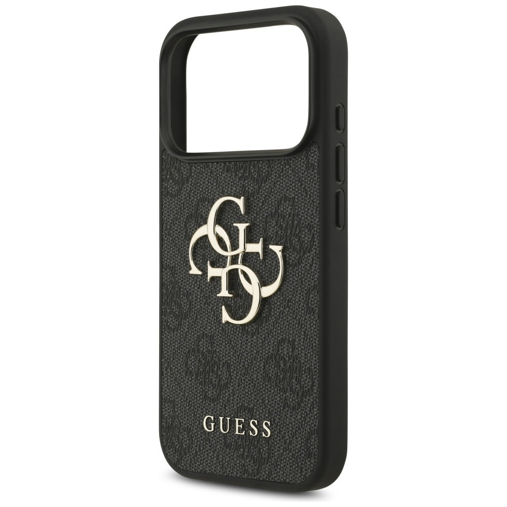 Funda para Apple iPhone 17 Pro, Guess, 4G Classic Logo con Correa, Negra
