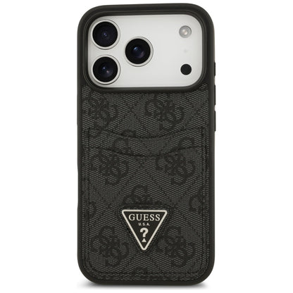 Funda para Apple iPhone 17 Pro, Guess, 4G Double Card Triangle, Negra