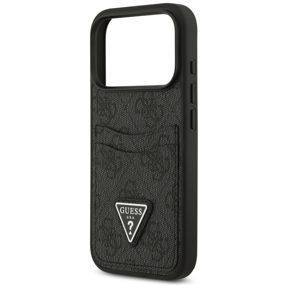 Funda para Apple iPhone 17 Pro, Guess, 4G Double Card Triangle, Negra