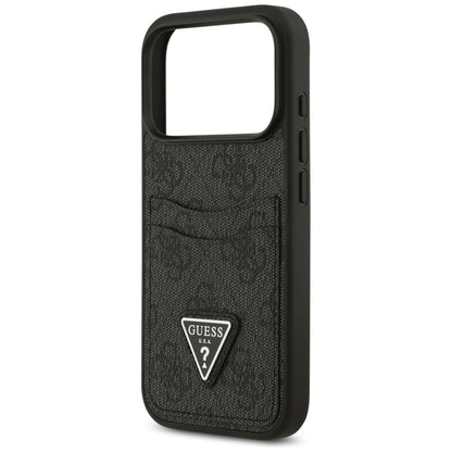 Funda para Apple iPhone 17 Pro, Guess, 4G Double Card Triangle, Negra