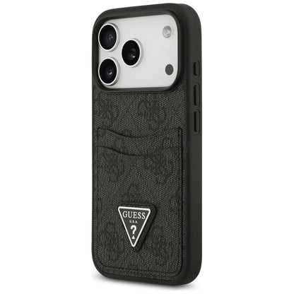 Funda para Apple iPhone 17 Pro, Guess, 4G Double Card Triangle, Negra