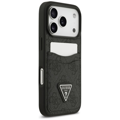 Funda para Apple iPhone 17 Pro, Guess, 4G Double Card Triangle, Negra