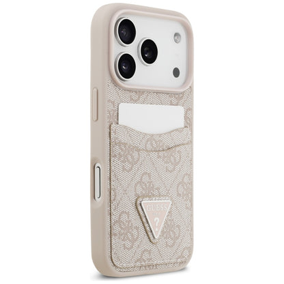 Funda para Apple iPhone 17 Pro, Guess, 4G Double Card Triangle, Rosa