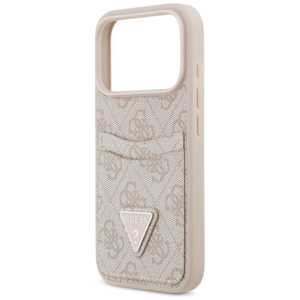 Funda para Apple iPhone 17 Pro, Guess, 4G Double Card Triangle, Rosa