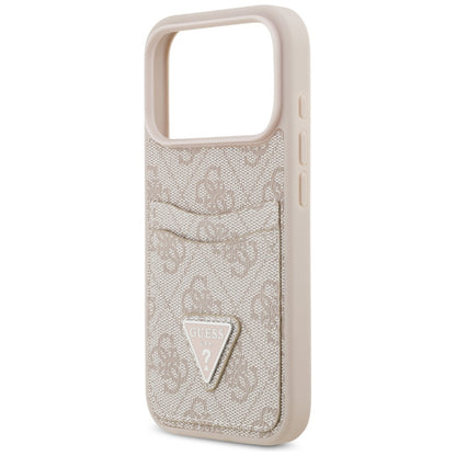 Funda para Apple iPhone 17 Pro, Guess, 4G Double Card Triangle, Rosa