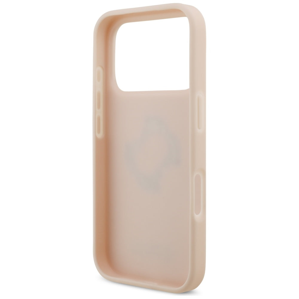 Funda para Apple iPhone 17 Pro, Guess, 4G Grained Big and Classic Logo, Rosa