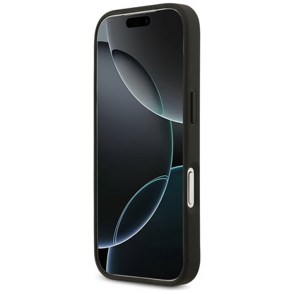 Funda para Apple iPhone 17 Pro, Guess, 4G Grained Roses Big Logo, Negra
