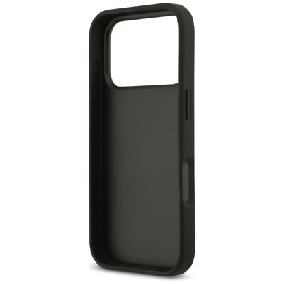 Funda para Apple iPhone 17 Pro, Guess, 4G Grained Roses Big Logo, Negra