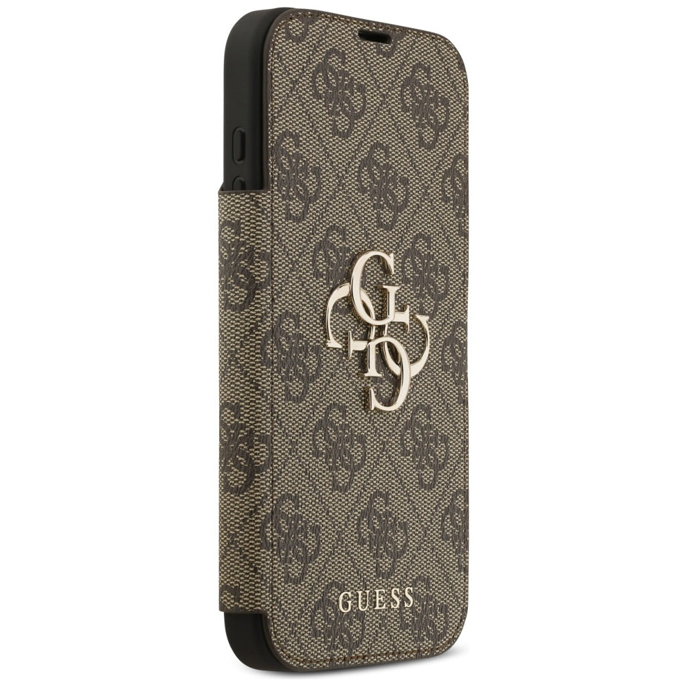 Funda para Apple iPhone 17 Pro, Guess, Logo Metal 4G, Marrón