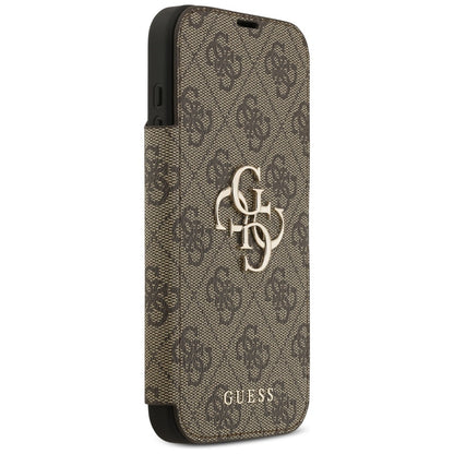 Funda para Apple iPhone 17 Pro, Guess, Logo Metal 4G, Marrón