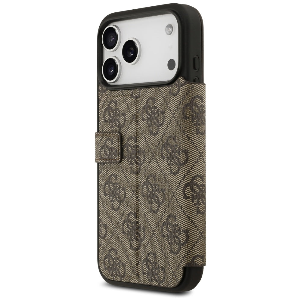 Funda para Apple iPhone 17 Pro, Guess, Logo Metal 4G, Marrón