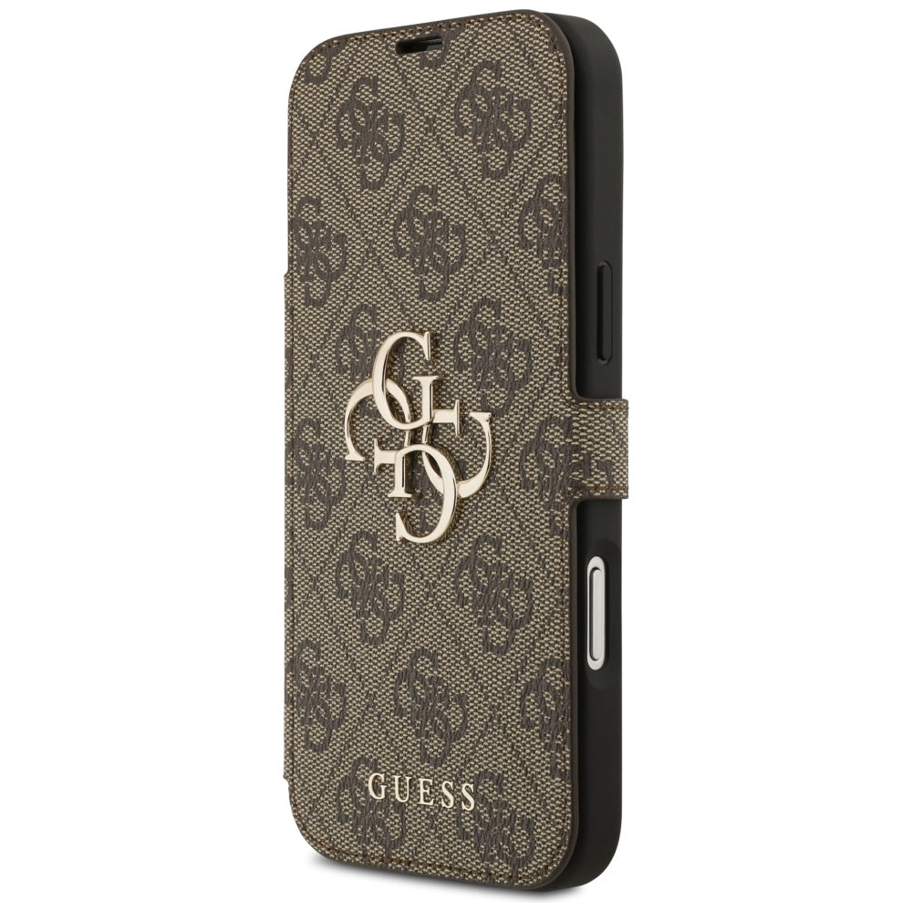 Funda para Apple iPhone 17 Pro, Guess, Logo Metal 4G, Marrón