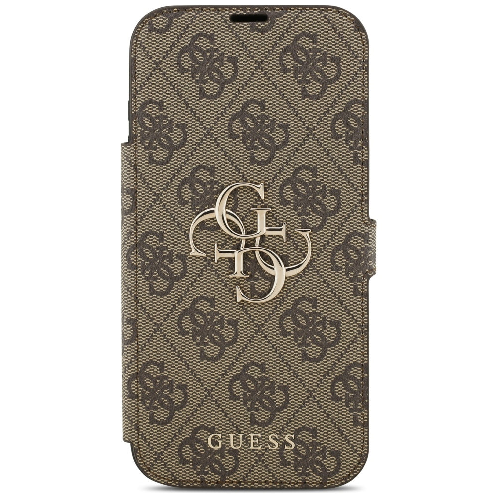 Funda para Apple iPhone 17 Pro, Guess, Logo Metal 4G, Marrón