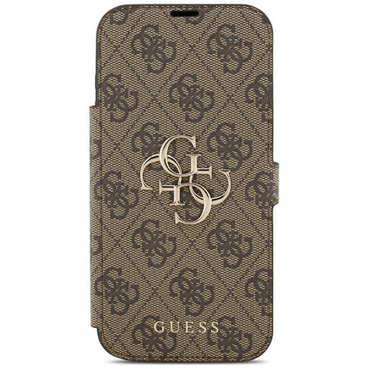 Funda para Apple iPhone 17 Pro, Guess, Logo Metal 4G, Marrón