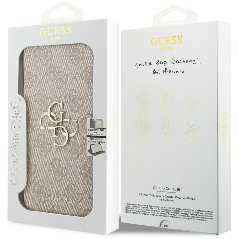 Funda para Apple iPhone 17 Pro, Guess, 4G Metal Logo, Rosa