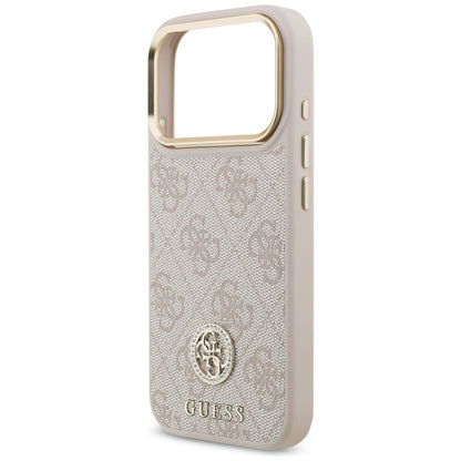 Funda para Apple iPhone 17 Pro, Guess, 4G Strass Logo and Big Strap, Rosa