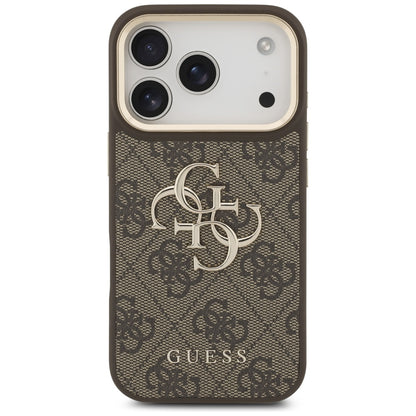 Funda para Apple iPhone 17 Pro, Guess, Big 4G Classic Logo with Big Strap, Marrón