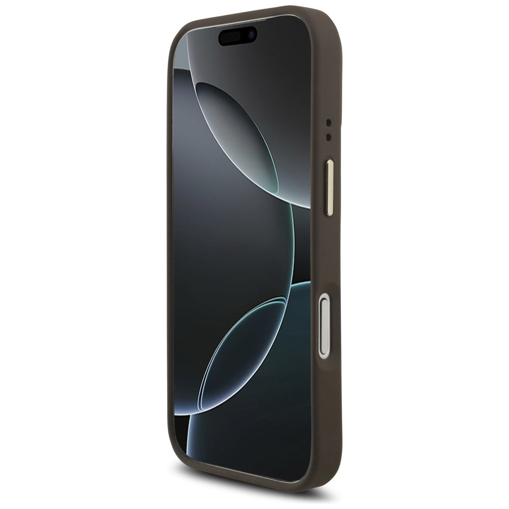 Funda para Apple iPhone 17 Pro, Guess, Big 4G Classic Logo with Big Strap, Marrón