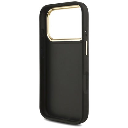 Funda para Apple iPhone 17 Pro, Guess, Big 4G Classic Logo with Big Strap, Negra