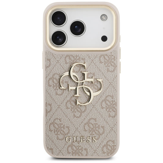 Funda para Apple iPhone 17 Pro, Guess, Big 4G Classic Logo with Big Strap, Rosa