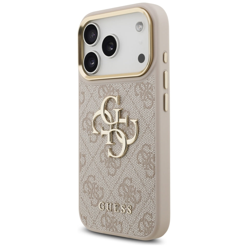 Funda para Apple iPhone 17 Pro, Guess, Big 4G Classic Logo with Big Strap, Rosa