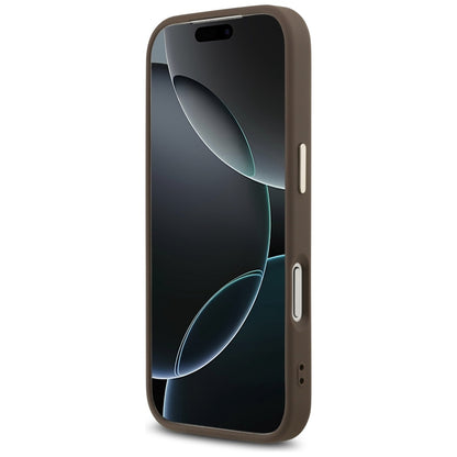 Funda para Apple iPhone 17 Pro, Guess, Big 4G Logo Classic, Marrón Dorado.