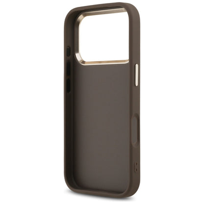 Funda para Apple iPhone 17 Pro, Guess, Big 4G Logo Classic, Marrón Dorado.