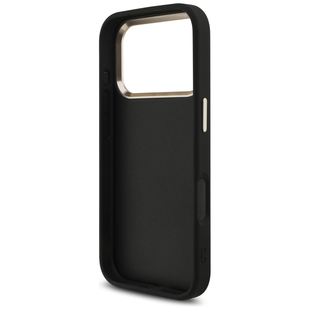 Funda para Apple iPhone 17 Pro, Guess, Big 4G Logo Classic, Negra Dorada