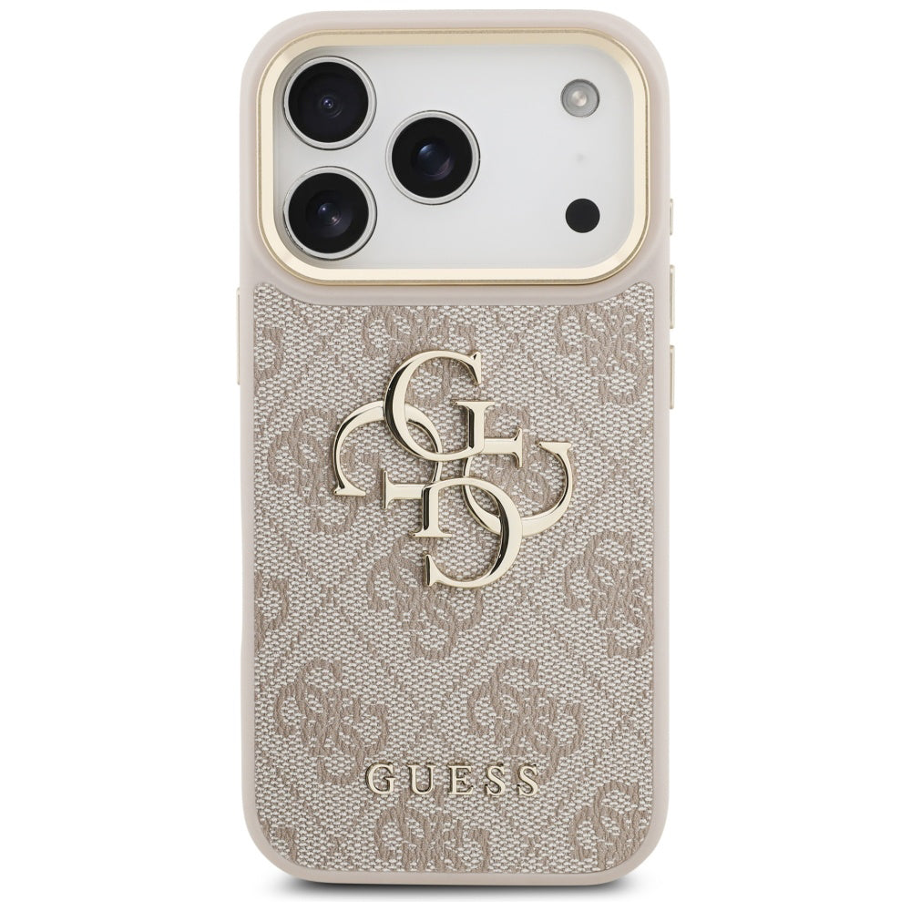 Funda para Apple iPhone 17 Pro, Guess, Big 4G Logo Classic, Rosa Dorado